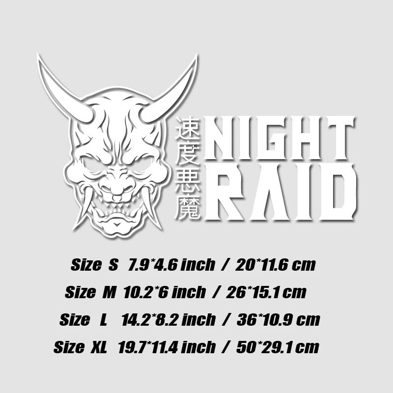 JDM Night Raid Waterproof Vinyl Decal