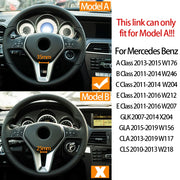 Steering Wheel Carbon Fiber Cover Panel Trim for Mercedes-Benz W176 W246 W204 X204 W212 W207 W156