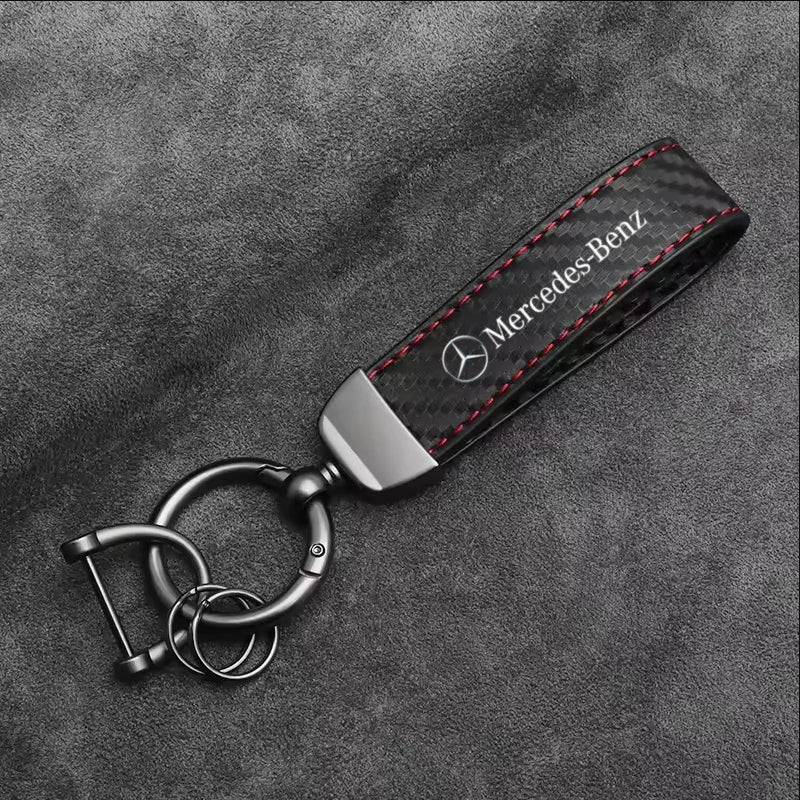 Leather Logo Keychain Pendant for Mercedes-Benz – Multiple Designs