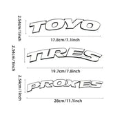 Universal 3D Tire Letter Stickers Waterproof Car Tire Decals Racing Sidewall Wheel Decor Adhesive Not Included