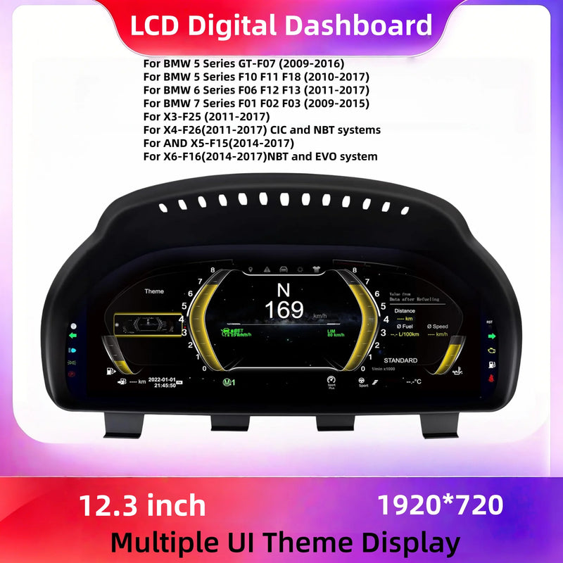 12.3-Inch Linux Digital Gauge Cluster for Select BMW F-Series Models