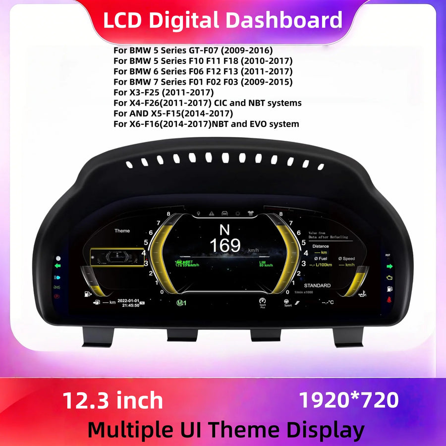 12.3-Inch Linux Digital Gauge Cluster for Select BMW F-Series Models