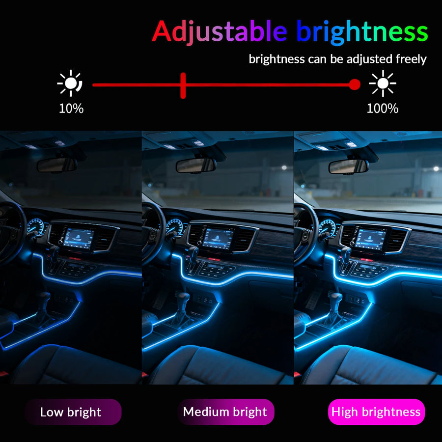 64-color RGB LED Car Interior Ambient Lighting Kit