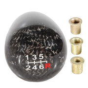 Universal Carbon-Fiber-style Oval 5-Speed Manual Gear Shift Knob