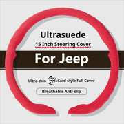 Suede 15 Inch Steering Wheel Cover