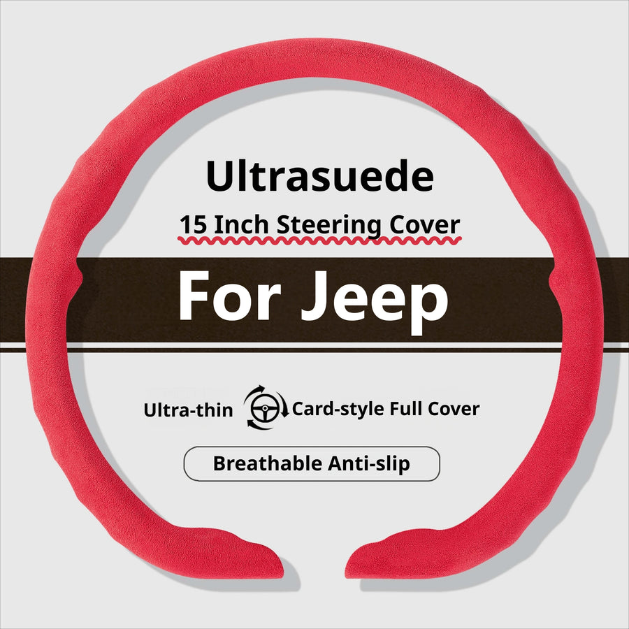 Suede 15 Inch Steering Wheel Cover