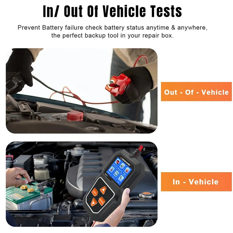 KONNWEI KW218 6V/12V Battery Tester – 100–2000 CCA
