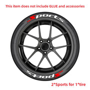 Sports Alphabet Pvc Car Tire Decals Tire Automotive Decorative Accessories Stylish Wheel Waterproof Stickers Adhesive-Free