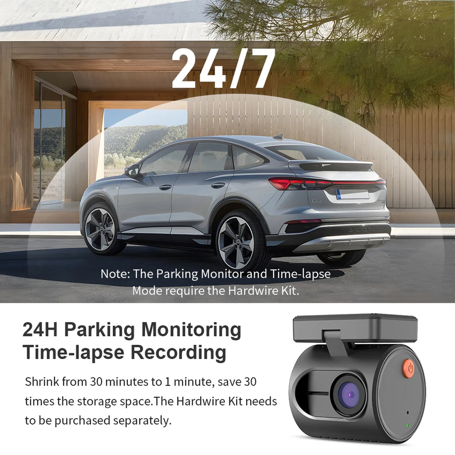 Kawa 2K Dash Cam with Wi-Fi App Control