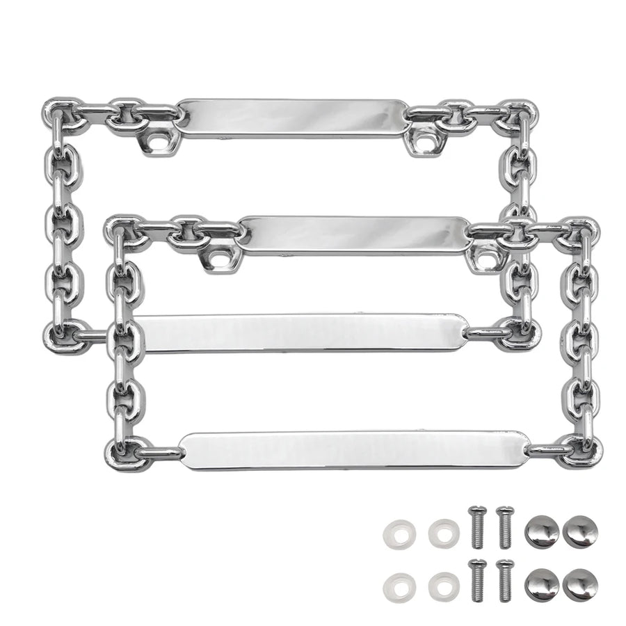 Chain-Style ABS License Plate Frames - Pair