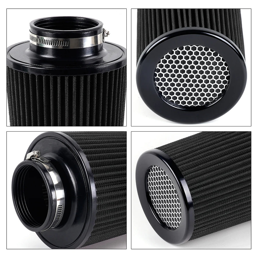 Intake Air Filter for-76mm 3" Race Car High Flow Cold Air Intake Air Filter 10.6" Tall Universal Conical Washable Air Filters