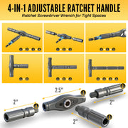 46-in-1 Magnetic Ratcheting Screwdriver and Bit Set