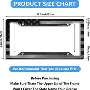 2-Piece American Flag Aluminum License Plate Frame Set