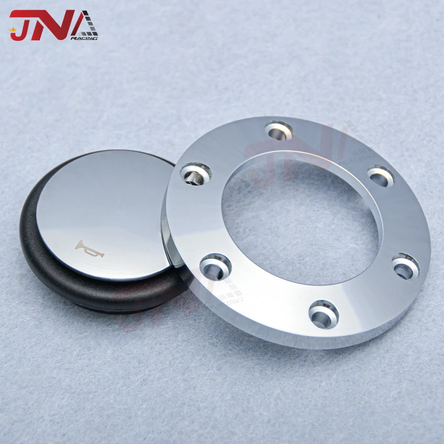 Universal Horn Button Chrome Billet Suit Classic Steering Wheel Horn Push Cover 70MM PCD