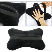 Suede Headrest Neck Pillow and Seat Belt Shoulder Cover Accessories for Ford Vehicles