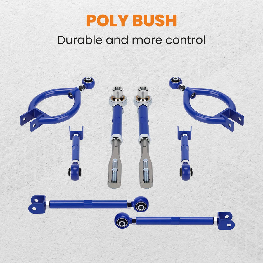 Adjustable Front Tension Rod+rear Camber +toe+traction Arm for Nissan 240sx S13