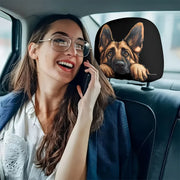 2-Piece Border Collie Sheepdog Print Universal Car Headrest Covers