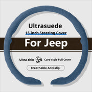 Suede 15 Inch Steering Wheel Cover