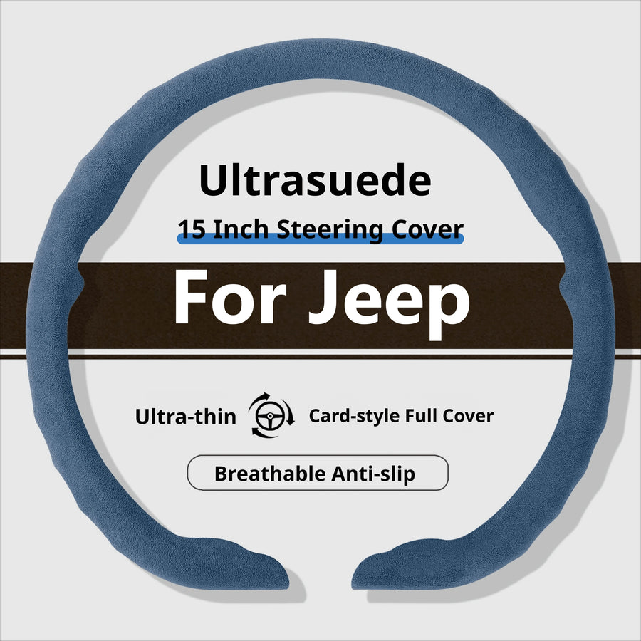 Suede 15 Inch Steering Wheel Cover