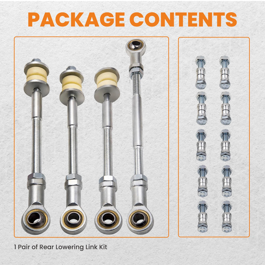 4-Piece Front +rear HD Sway Bar Extension Kit for Nissan Patrol GU 2002-2008"inch Lift