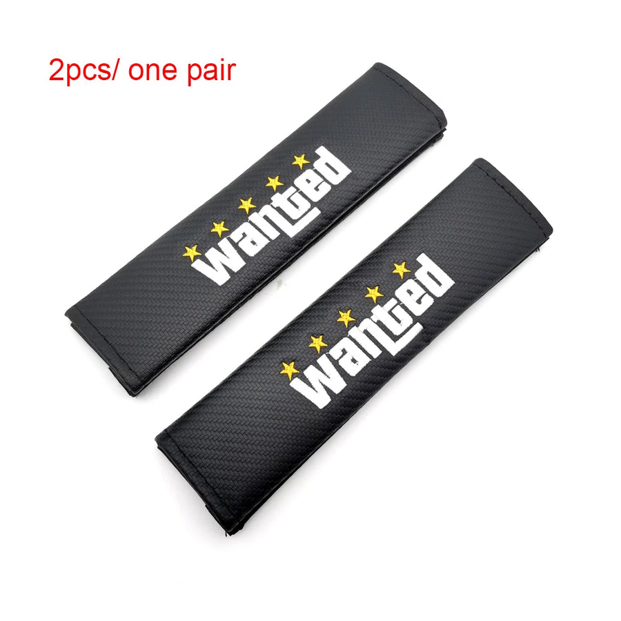 5-Star JDM Leather Seat Belt Shoulder Pads - Pair