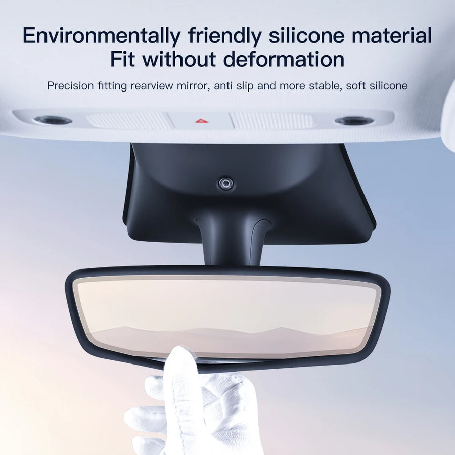 Silicone Interior Rearview Mirror Protector for Tesla Models 2019-2025