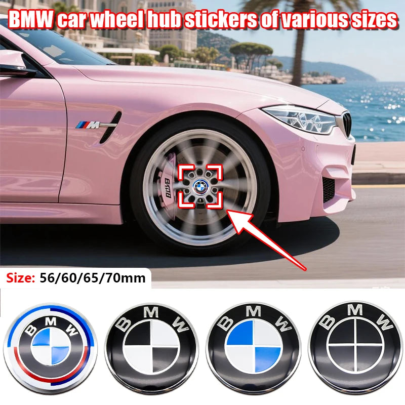 Aluminum Wheel Center-Cap Emblem Sticker Set for BMW X5