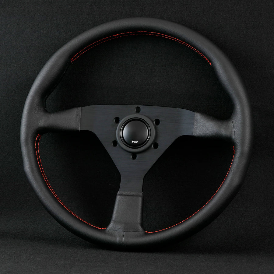 350mm Monte Carlo Style Leather Sport Steering Wheel