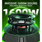 10-Inch Powered Under-Seat Car Subwoofer with LED Lighting