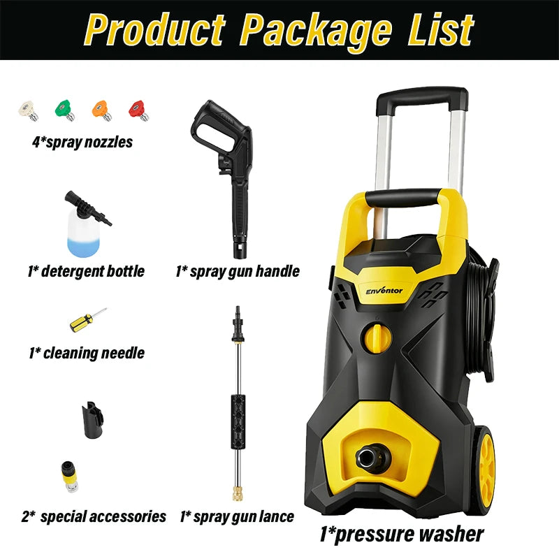 Enventor 2,300 PSI Electric Pressure Washer – 120V