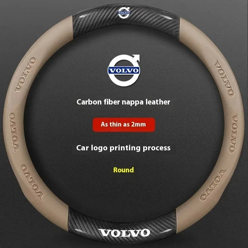 Carbon-Fiber-Leather Steering Wheel Cover – Select Volvo Models