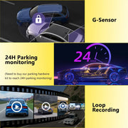 4K 3-Channel Dash Cam with GPS