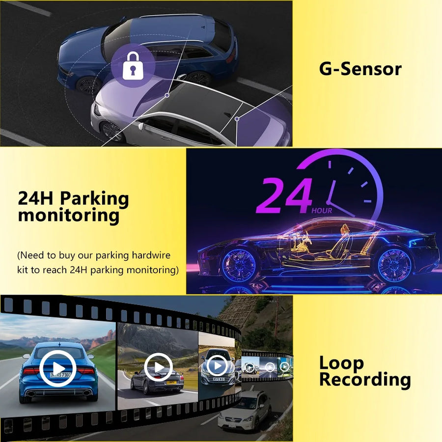 4K 3-Channel Dash Cam with GPS