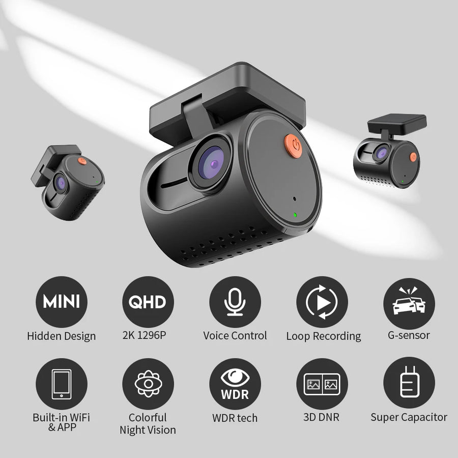 Kawa 2K Dash Cam with Wi-Fi App Control