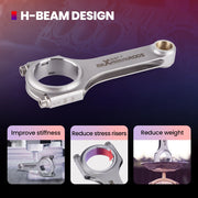 4340 H-Beam Connecting Rod Set for Nissan SR20 Engines