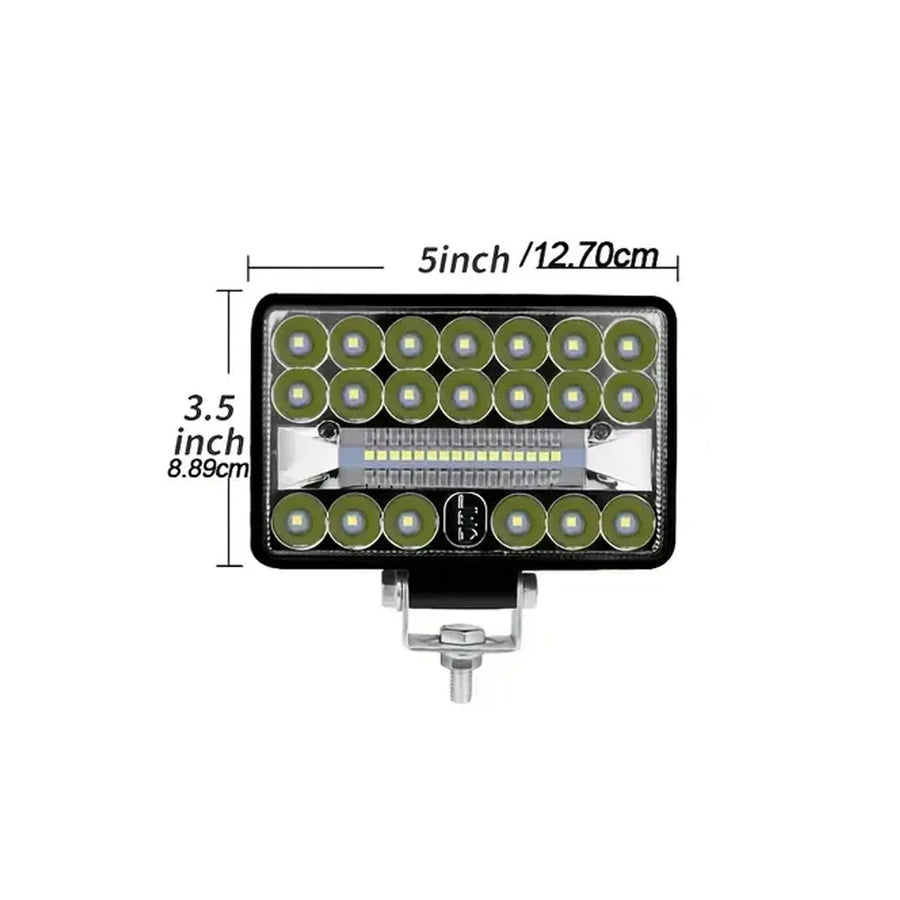 2-Piece 5-Inch LED Work Light Bar – 108W, Spot/Flood Combo, 12V–24V