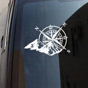 Mountain Compass Reflective Vehicle Decal – 16.6 × 12 cm