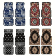 Bohemian-Style Universal Car Floor Mats – 4-Piece Set