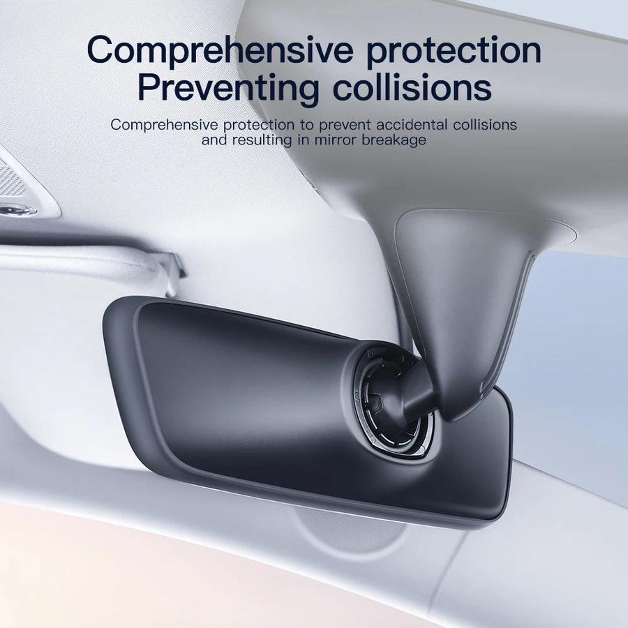 Silicone Interior Rearview Mirror Protector for Tesla Models 2019-2025