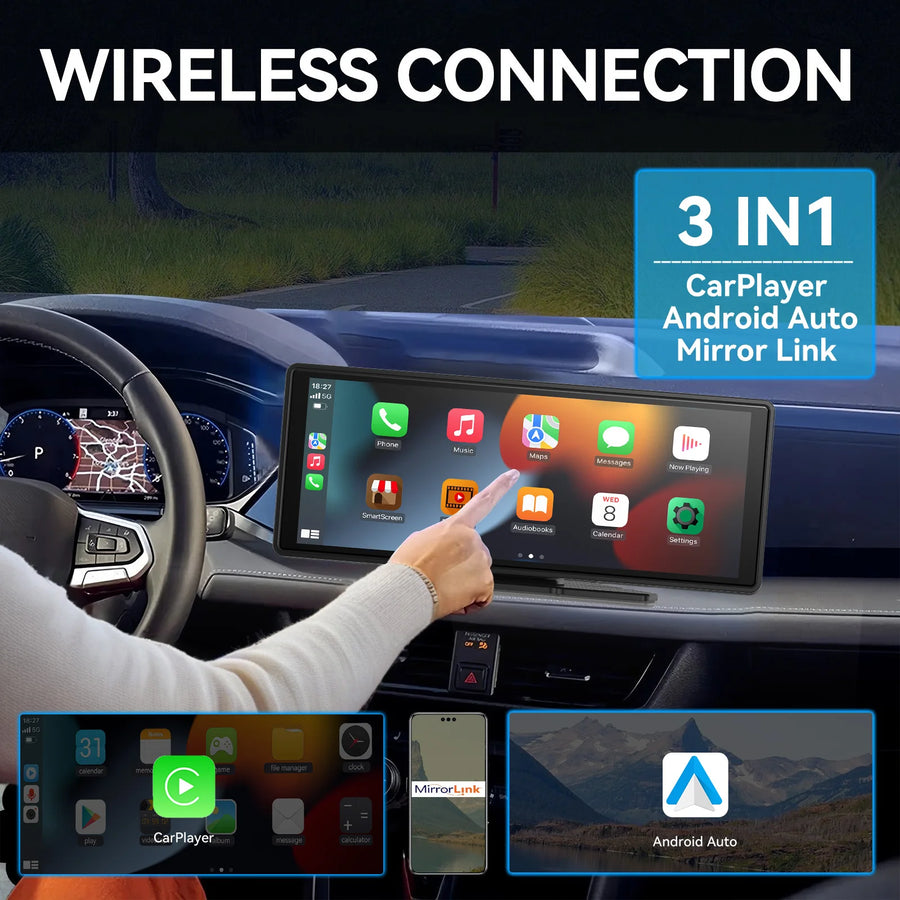 Portable Wireless CarPlay and Android Auto Display