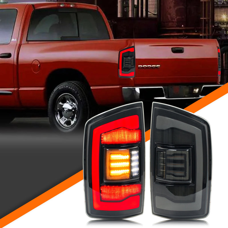 Dodge Ram 1500/2500/3500 Sequential LED Tail Light Pair – 2002–2005