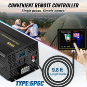 5000W 12V DC to 120V AC Pure Sine Wave Power Inverter with LCD