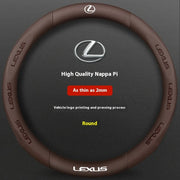 Suede Leather and Carbon Fiber-Look Steering Wheel Cover for Lexus Vehicles