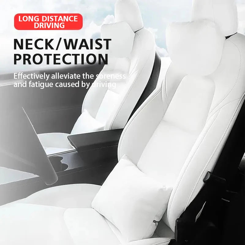 Neck Pillow and Lumbar Support for Tesla Model 3/Y