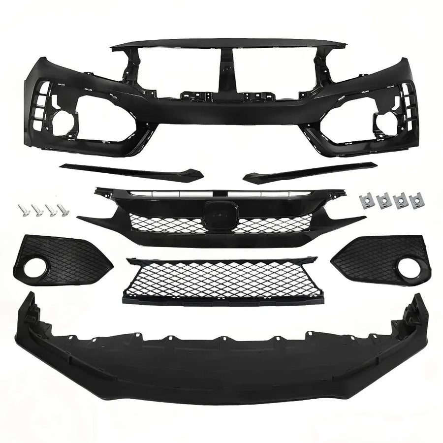 Type R-Style Front Bumper Kit – 2016–2018 Honda Civic Sedan