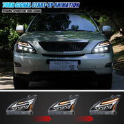 LED Headlight Assembly Pair for Lexus RX330/RX350/RX400h 2004–2009