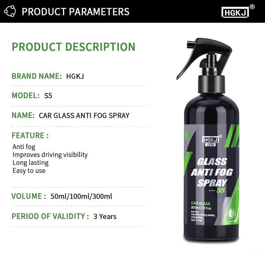 Automotive Windshield Anti-Fog Spray