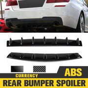 3-Piece Universal Rear Bumper Shark-Fin Diffuser Set