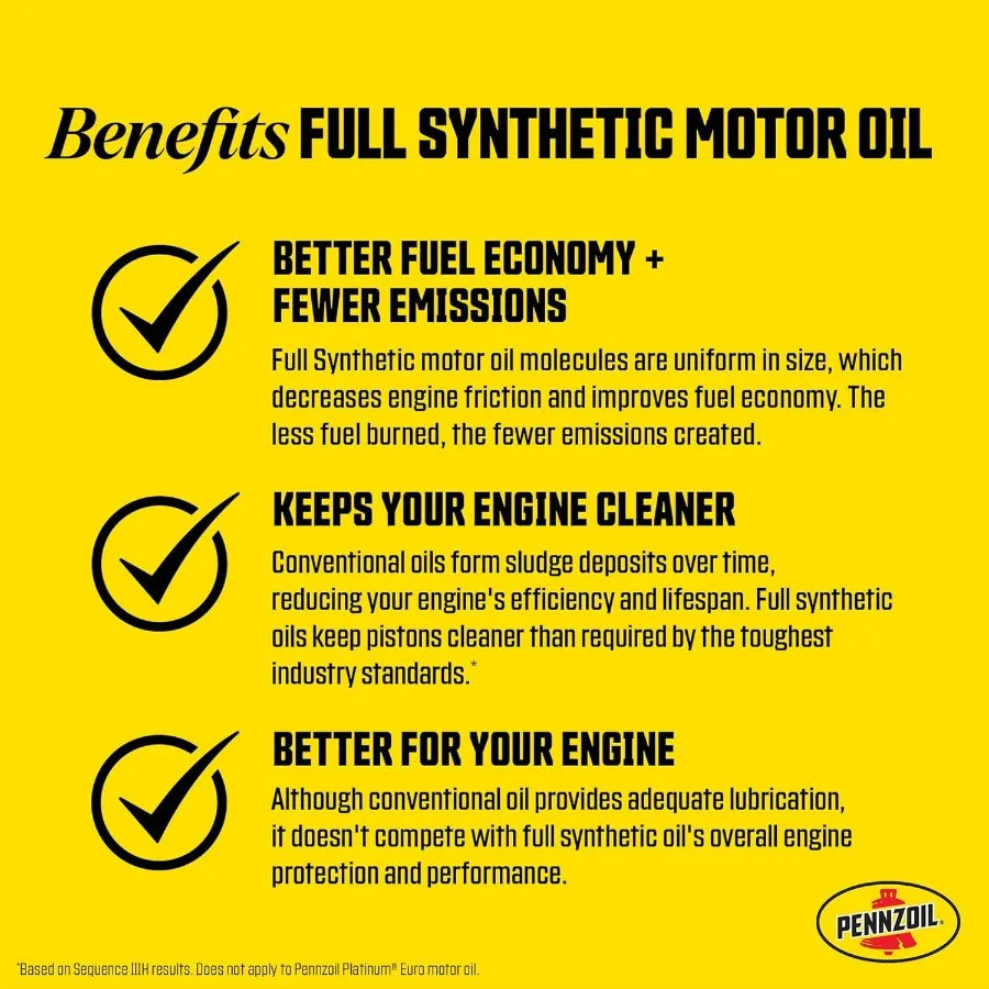 Pennzoil Ultra Platinum Full Synthetic 5W-30 Motor Oil, 1 Quart Case of 6