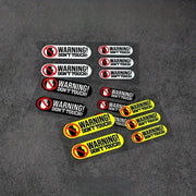 Warning “Don’t Touch” Waterproof Vinyl Decal Set – 3 Colors